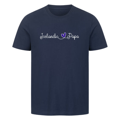 Premium T-Shirt "Icelandic - Papa" French Navy – hunde-shirt.de
