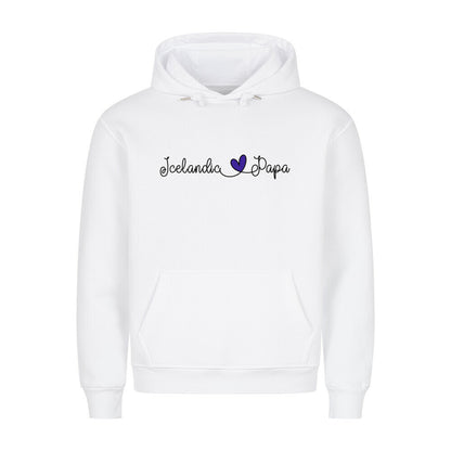 Premium Hoodie "Icelandic - Papa" Weiß – hunde-shirt.de