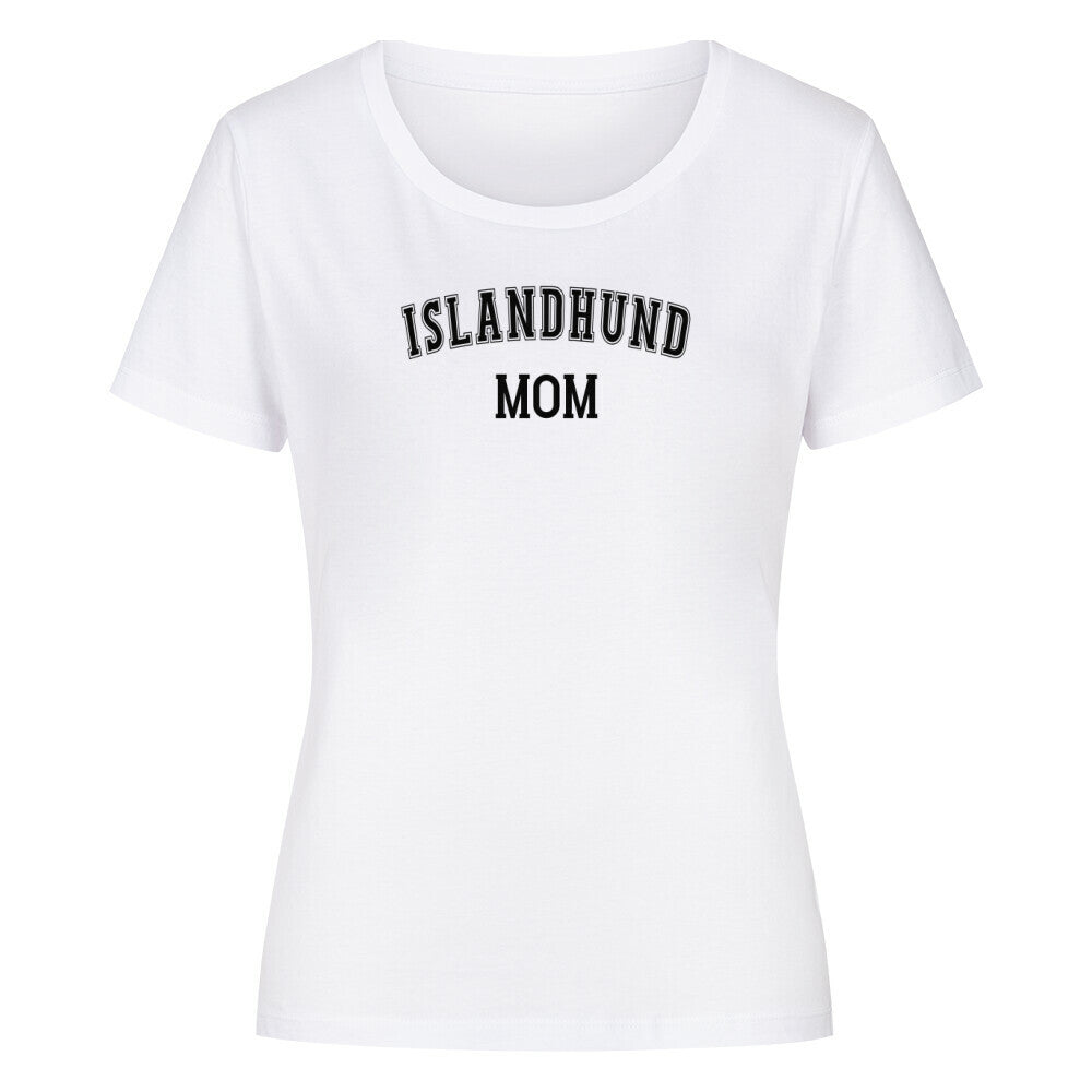 Premium Organic Damen-Shirt "Islandhund - MOM" Weiß – hunde-shirt.de