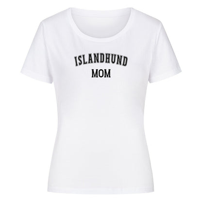 Premium Organic Damen-Shirt "Islandhund - MOM" Weiß – hunde-shirt.de