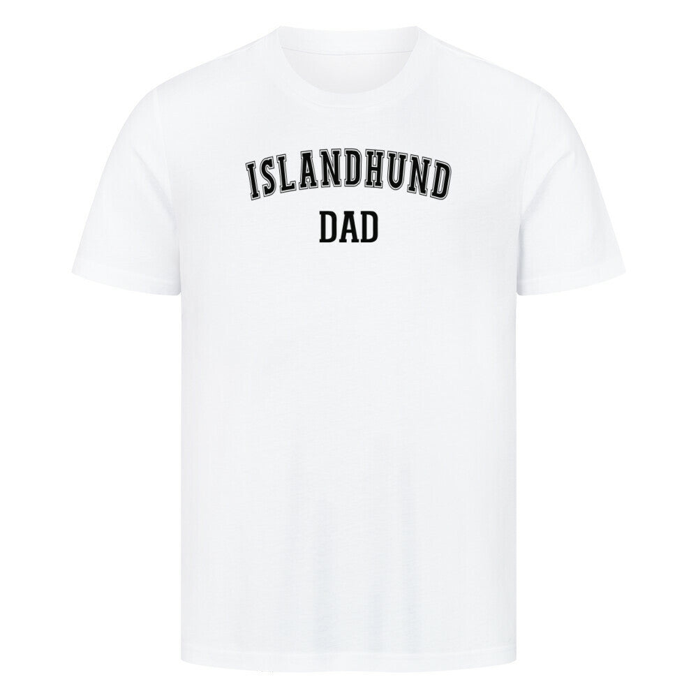 Premium T-Shirt "Islandhund - DAD" Weiß – hunde-shirt.de