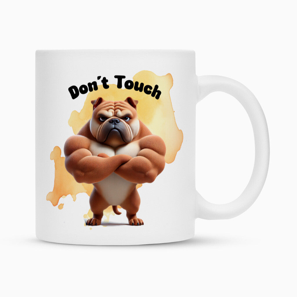 Tasse "American Bully XL / XXL - Don´t touch" Weiß – hunde-shirt.de