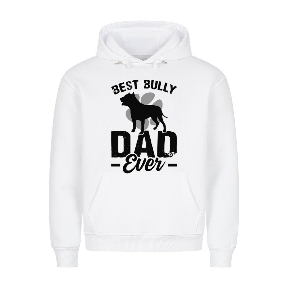 Premium Hoodie "American Bully XL / XXL - Best Dad" Weiß – hunde-shirt.de