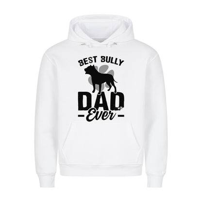Premium Hoodie "American Bully XL / XXL - Best Dad" Weiß – hunde-shirt.de