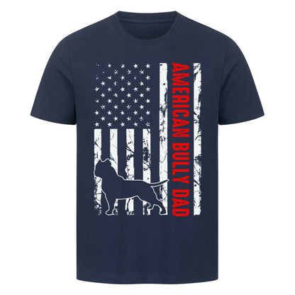 Premium T-Shirt "American Bully XL / XXL - Bully Dad" French Navy – hunde-shirt.de