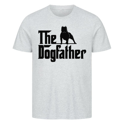 Premium T-Shirt "American Bully XL / XXL - Dogfather" Heather Grey – hunde-shirt.de
