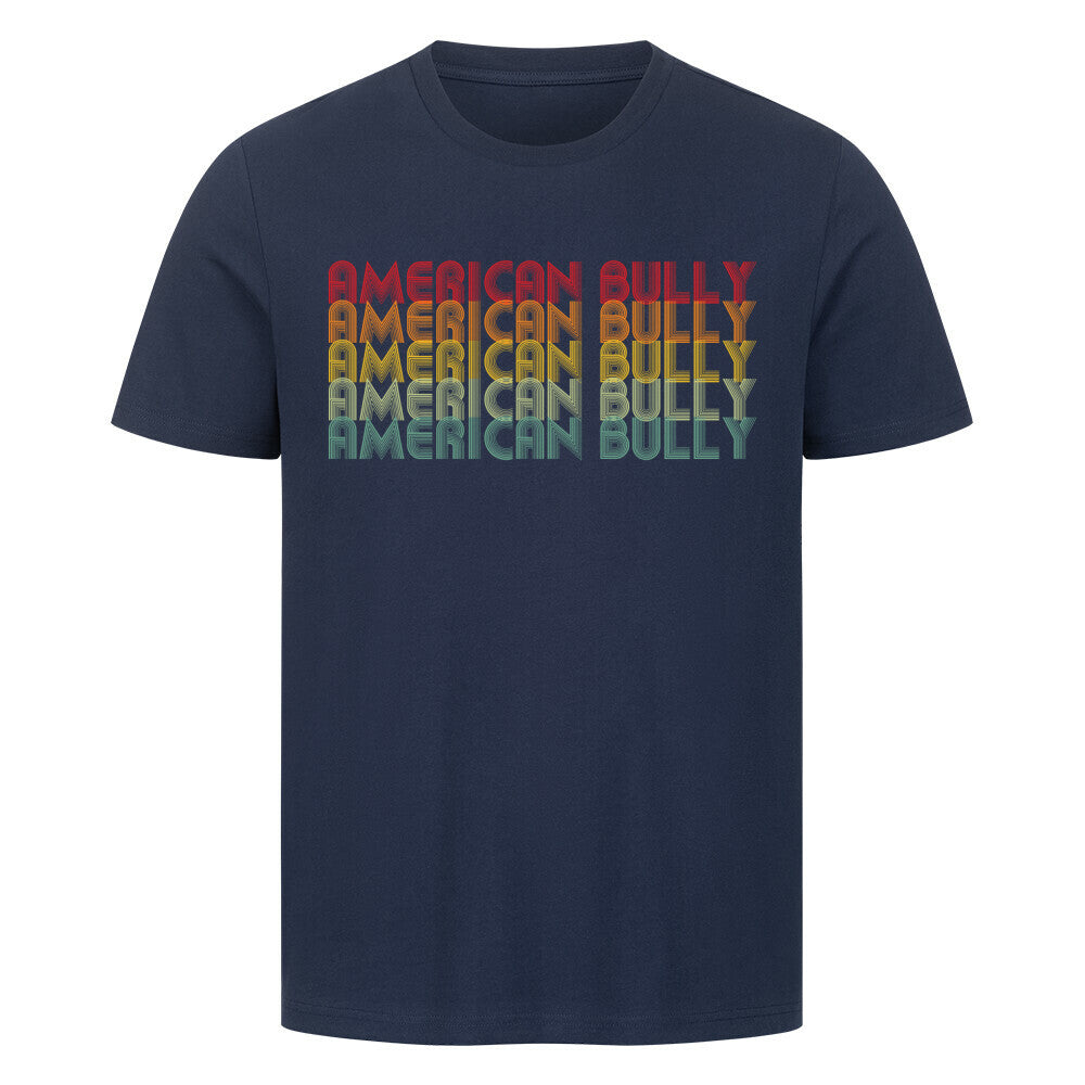 Premium T-Shirt "American Bully XL / XXL - RETRO" French Navy – hunde-shirt.de
