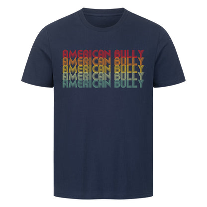 Premium T-Shirt "American Bully XL / XXL - RETRO" French Navy – hunde-shirt.de
