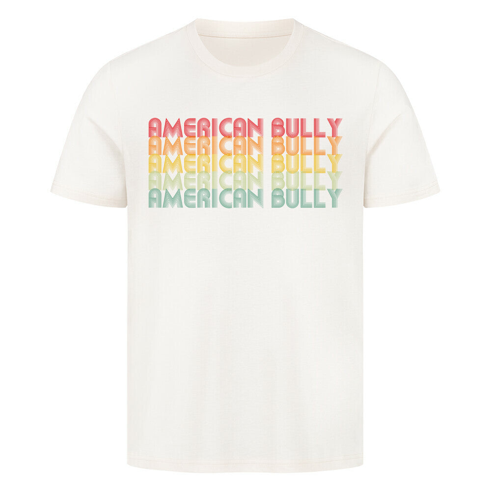 Premium T-Shirt "American Bully XL / XXL - RETRO" Natural Raw – hunde-shirt.de
