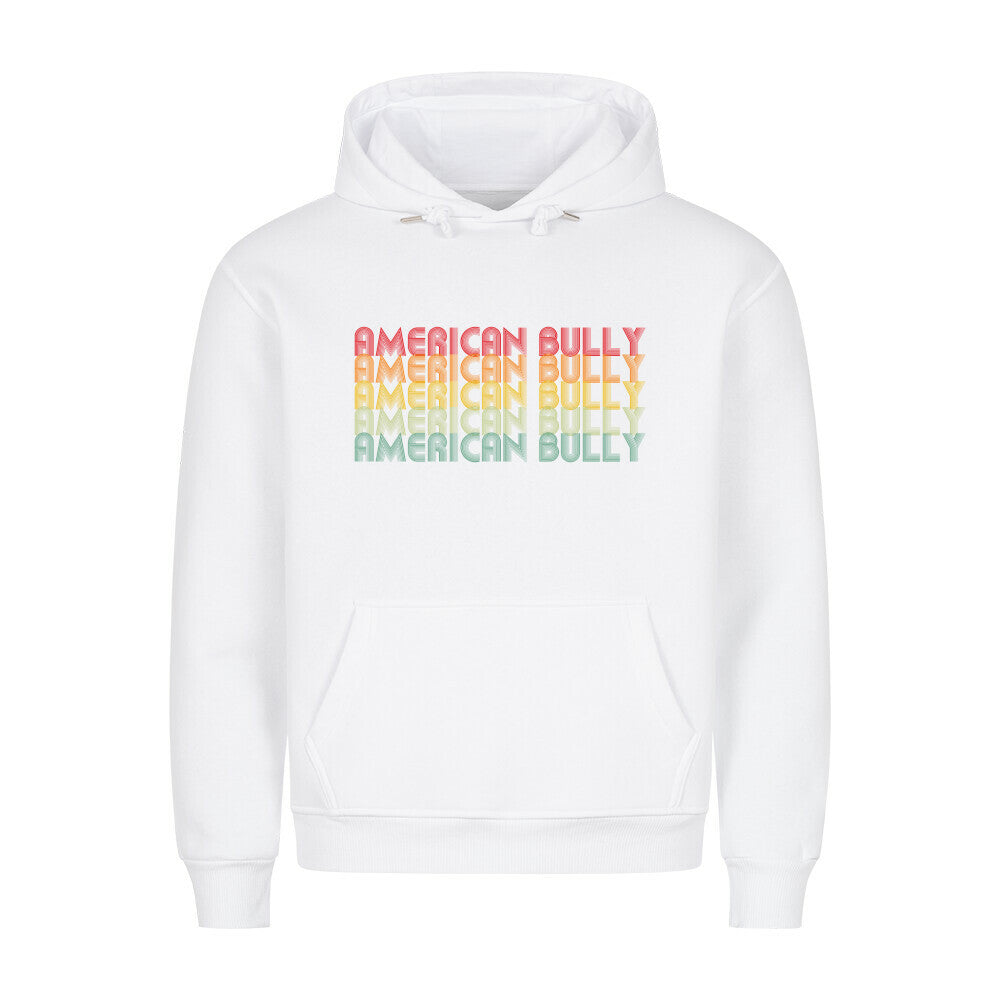 Premium Hoodie "American Bully XL / XXL - RETRO" Weiß – hunde-shirt.de