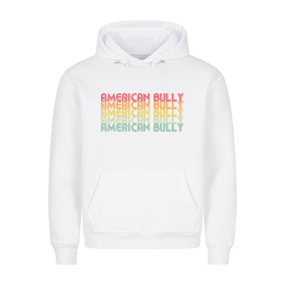 Premium Hoodie "American Bully XL / XXL - RETRO" Weiß – hunde-shirt.de