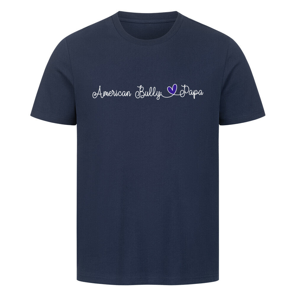 Premium T-Shirt "American Bully XL / XXL - Papa" French Navy – hunde-shirt.de