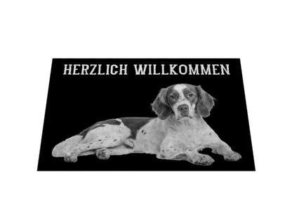 Fußmatte "Brittany Spaniel - Herzlich Willkommen II" – hunde-shirt.de