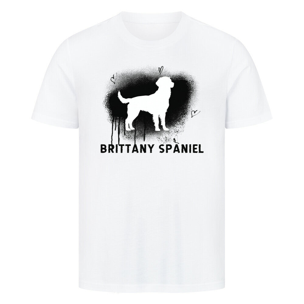 Premium T-Shirt "Brittany Spaniel - Brush" Weiß – hunde-shirt.de
