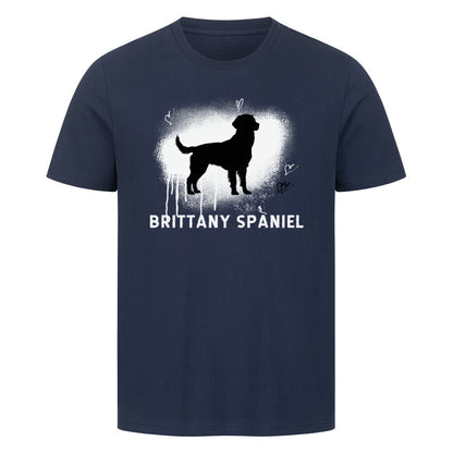 Premium T-Shirt "Brittany Spaniel - Brush" French Navy – hunde-shirt.de