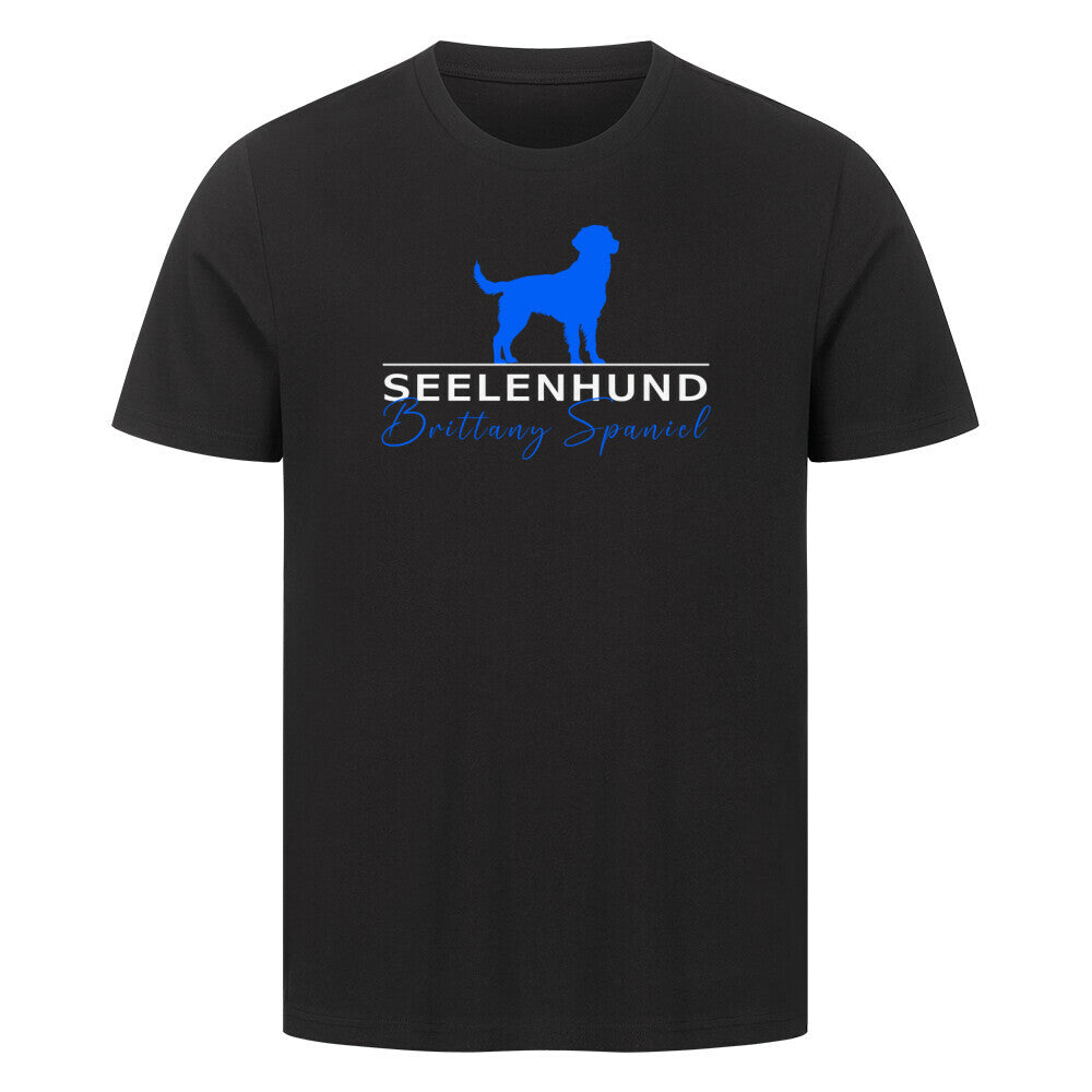 Premium T-Shirt "Brittany Spaniel - Seelenhund" Schwarz – hunde-shirt.de