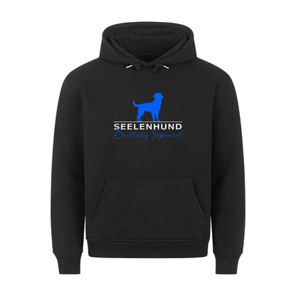 Premium Hoodie "Brittany Spaniel - Seelenhund" Schwarz – hunde-shirt.de