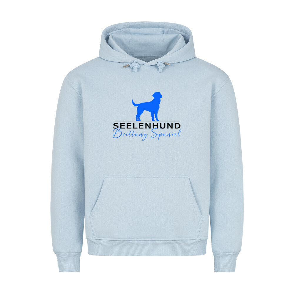 Premium Hoodie "Brittany Spaniel - Seelenhund" Babyblau – hunde-shirt.de