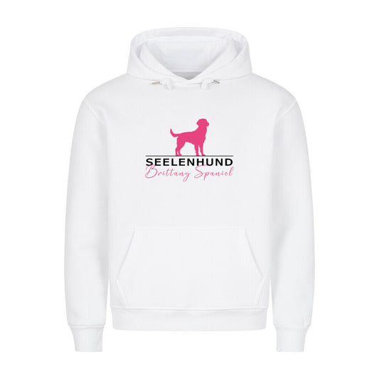 Premium Hoodie "Brittany Spaniel - Seelenhund" Weiß – hunde-shirt.de