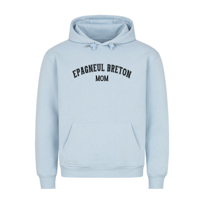 Premium Hoodie "Epagneul Breton - MOM" Babyblau – hunde-shirt.de