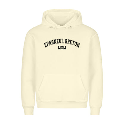 Premium Hoodie "Epagneul Breton - MOM" Beige – hunde-shirt.de