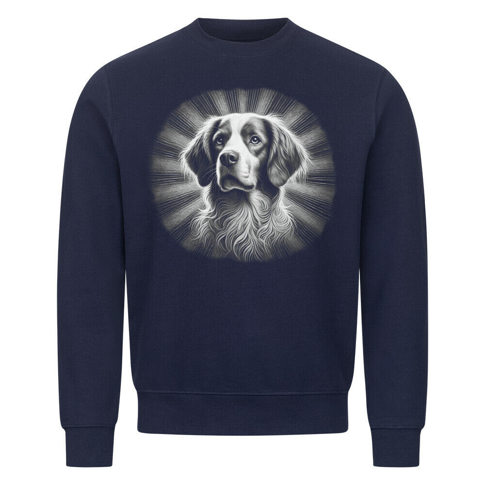 Premium Sweatshirt "Brittany Spaniel - Bright" Navy Blue – hunde-shirt.de