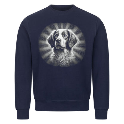 Premium Sweatshirt "Brittany Spaniel - Bright" Navy Blue – hunde-shirt.de