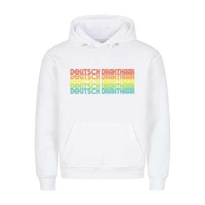 Premium Hoodie "Deutsch Drahthaar - RETRO" Weiß – hunde-shirt.de