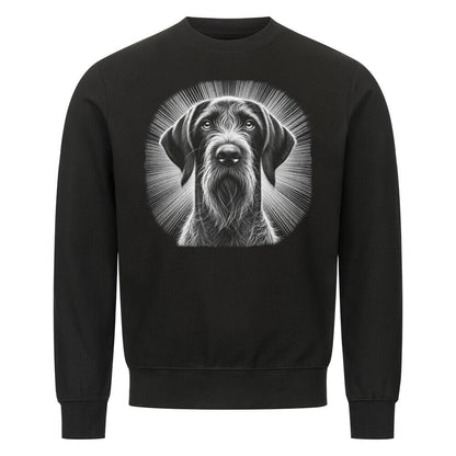 Premium Sweatshirt "Deutsch Drahthaar - Bright" Schwarz – hunde-shirt.de