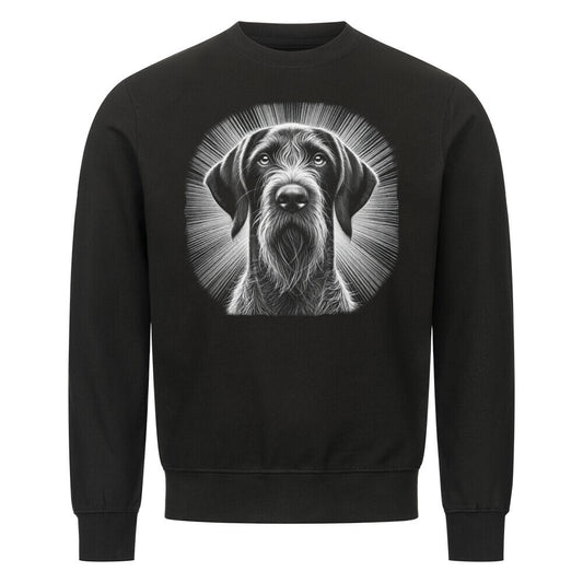 Premium Sweatshirt "Deutsch Drahthaar - Bright" Schwarz – hunde-shirt.de