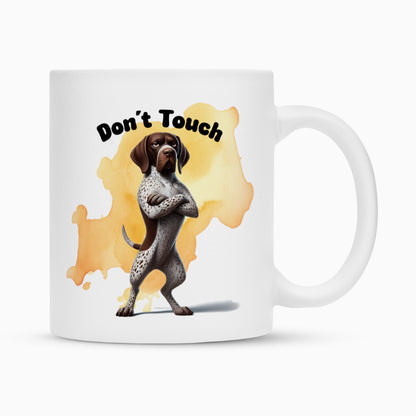 Tasse "Deutsch Kurzhaar - Don´t touch" Weiß – hunde-shirt.de