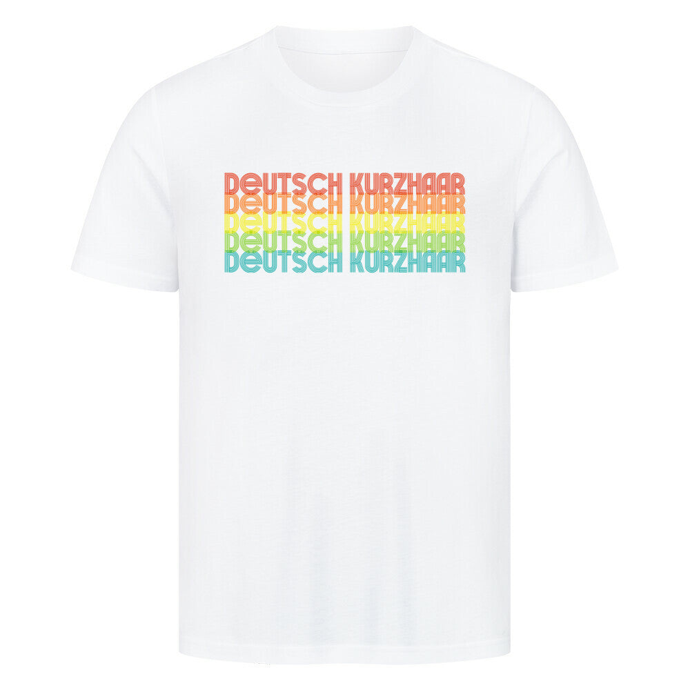 Premium T-Shirt "Deutsch Kurzhaar - RETRO" Weiß – hunde-shirt.de
