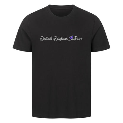 Premium T-Shirt "Deutsch Kurzhaar - Papa" Schwarz – hunde-shirt.de