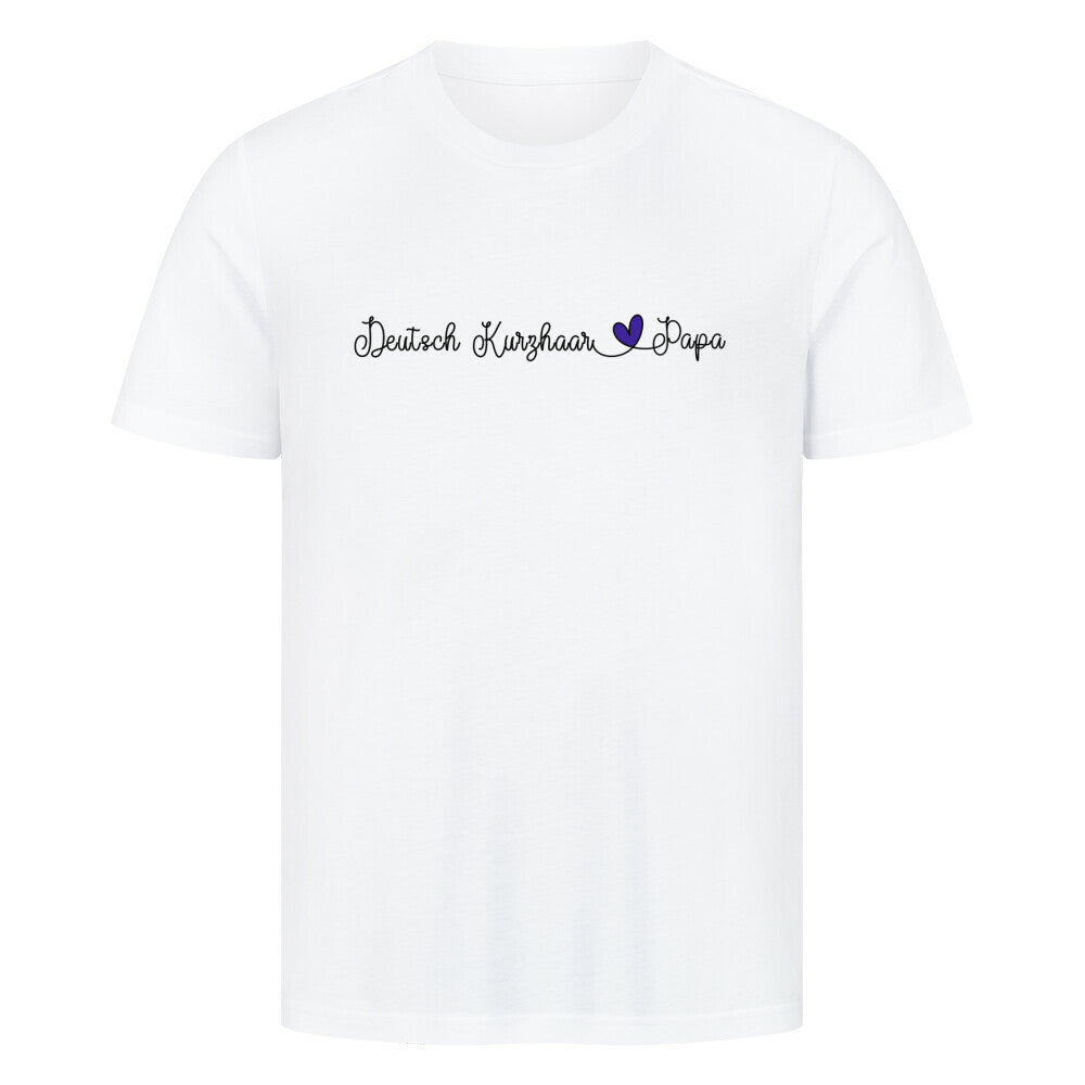 Premium T-Shirt "Deutsch Kurzhaar - Papa" Weiß – hunde-shirt.de