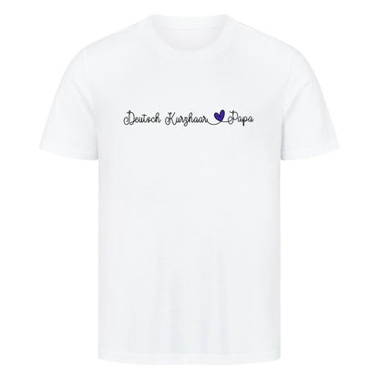 Premium T-Shirt "Deutsch Kurzhaar - Papa" Weiß – hunde-shirt.de