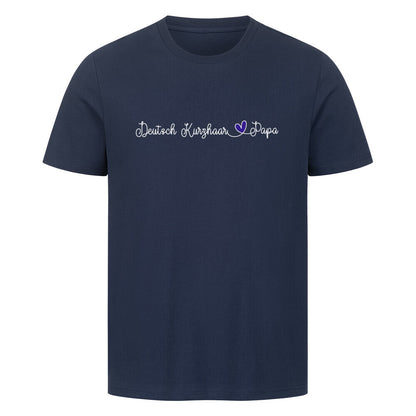 Premium T-Shirt "Deutsch Kurzhaar - Papa" French Navy – hunde-shirt.de