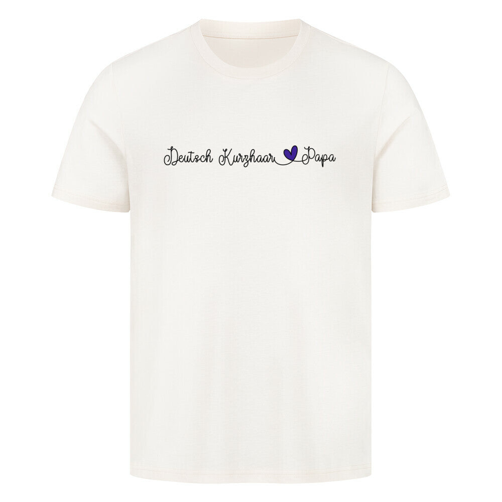 Premium T-Shirt "Deutsch Kurzhaar - Papa" Natural Raw – hunde-shirt.de