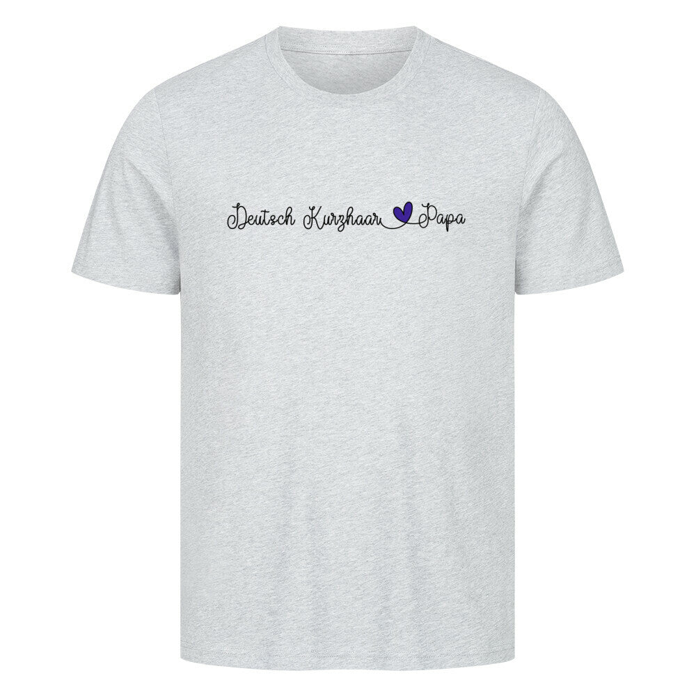 Premium T-Shirt "Deutsch Kurzhaar - Papa" Heather Grey – hunde-shirt.de