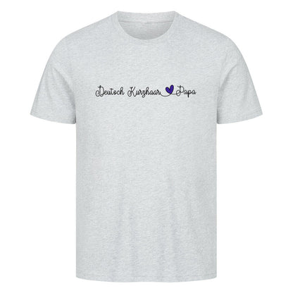 Premium T-Shirt "Deutsch Kurzhaar - Papa" Heather Grey – hunde-shirt.de