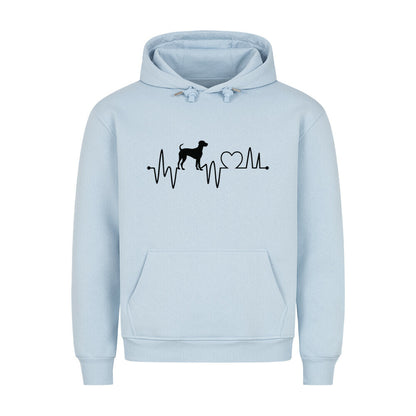 Premium Hoodie "Deutsch Kurzhaar - Heartbeat" Babyblau – hunde-shirt.de