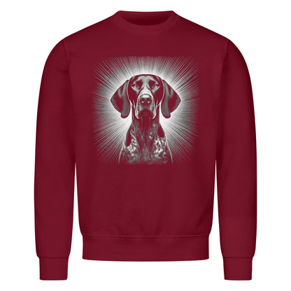 Premium Sweatshirt "Deutsch Kurzhaar - Bright" Burgunder – hunde-shirt.de