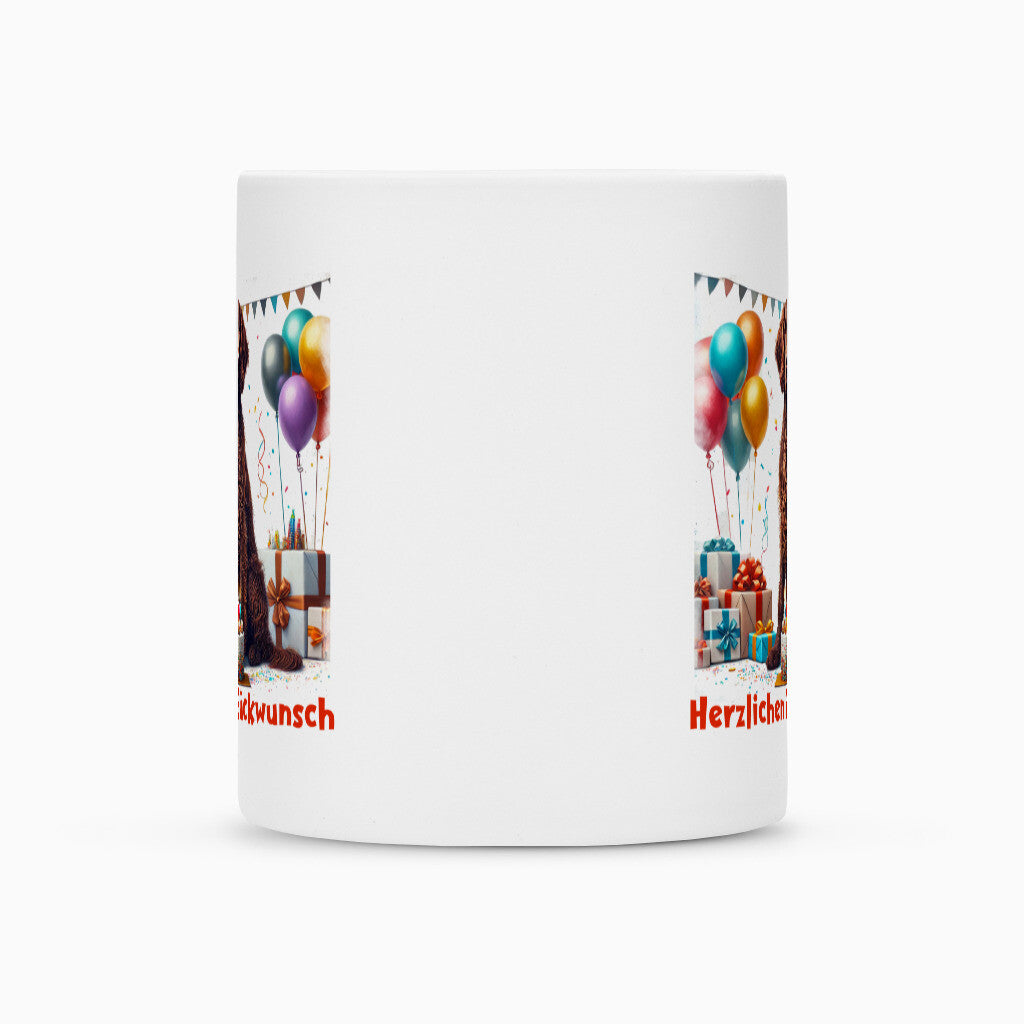 Tasse "Deutsch Langhaar- Herzlichen Glückwunsch" – hunde-shirt.de