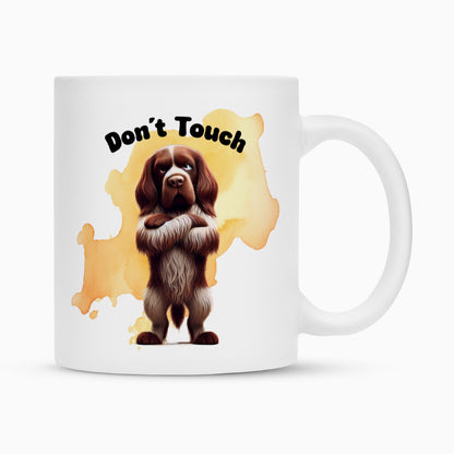 Tasse "Deutsch Langhaar- Don´t touch II" Weiß – hunde-shirt.de
