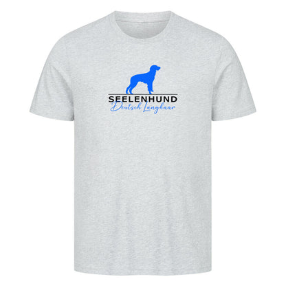 Premium T-Shirt "Deutsch Langhaar- Seelenhund" Heather Grey – hunde-shirt.de