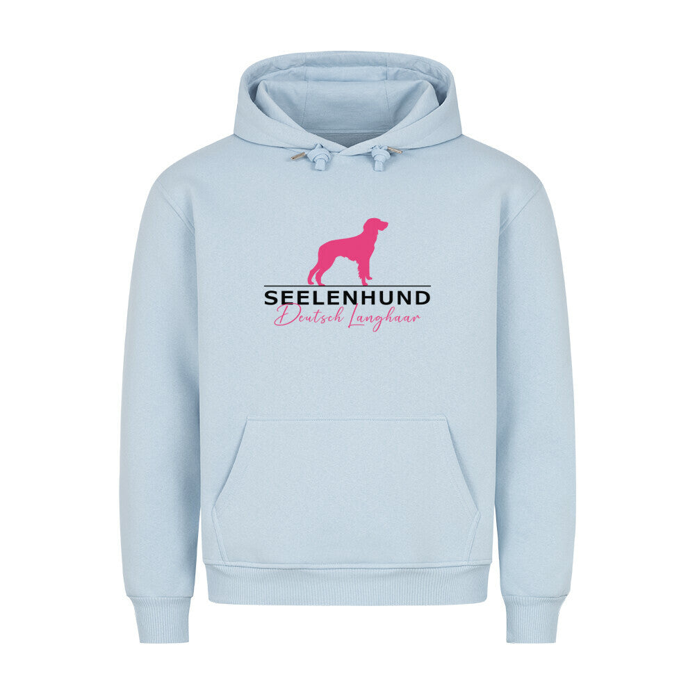 Premium Hoodie "Deutsch Langhaar- Seelenhund" Babyblau – hunde-shirt.de
