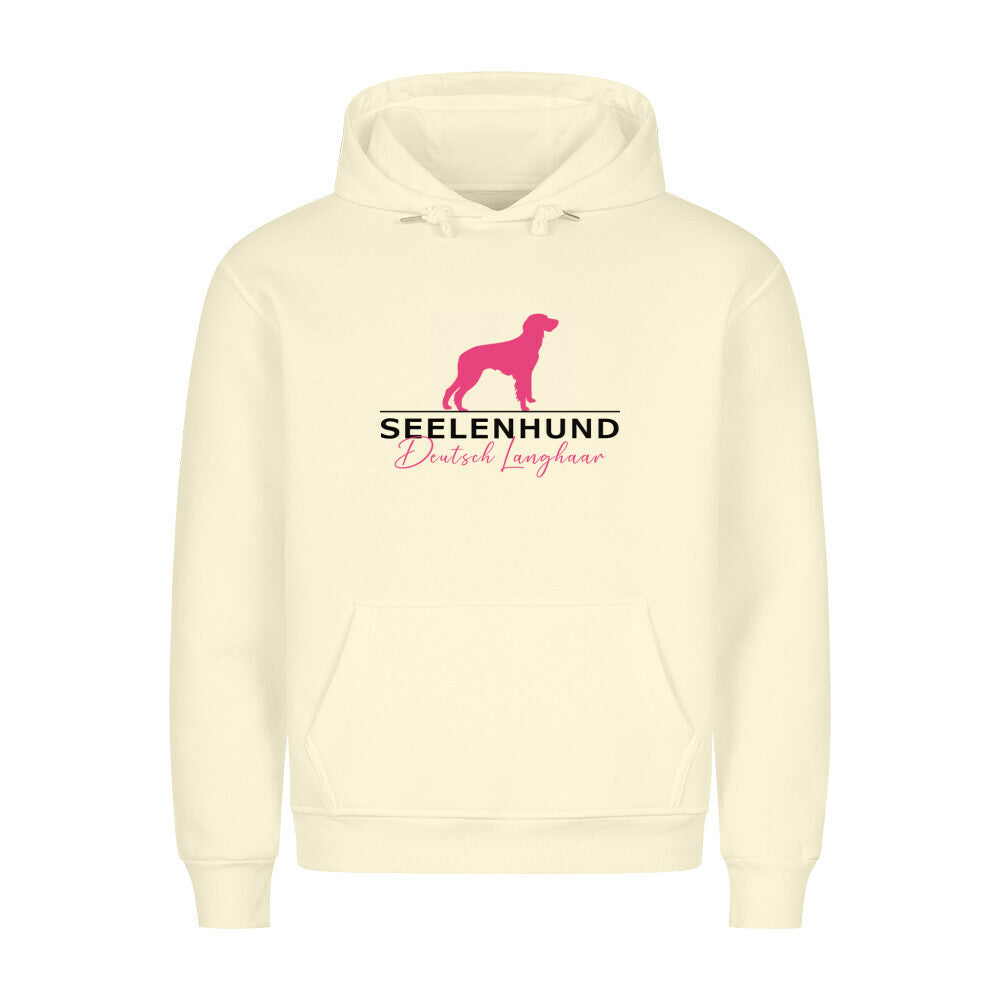 Premium Hoodie "Deutsch Langhaar- Seelenhund" Beige – hunde-shirt.de