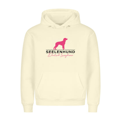 Premium Hoodie "Deutsch Langhaar- Seelenhund" Beige – hunde-shirt.de