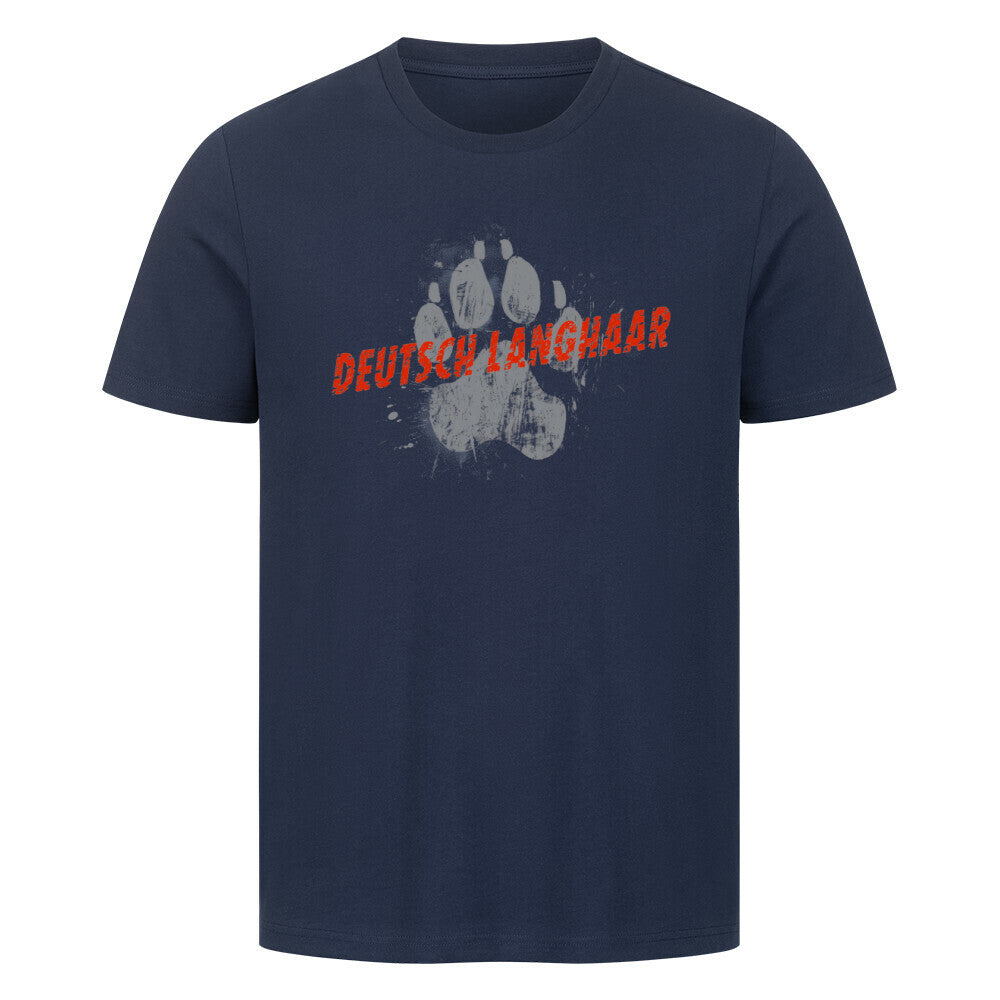 Premium T-Shirt "Deutsch Langhaar- PAW" French Navy – hunde-shirt.de