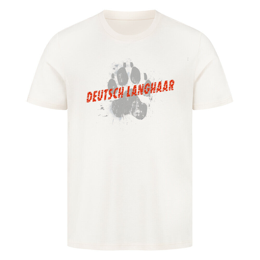 Premium T-Shirt "Deutsch Langhaar- PAW" Natural Raw – hunde-shirt.de
