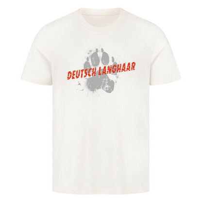 Premium T-Shirt "Deutsch Langhaar- PAW" Natural Raw – hunde-shirt.de